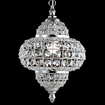 Juliette 12" Crystal/Metal LED Pendant Pendant - JONATHAN Y
